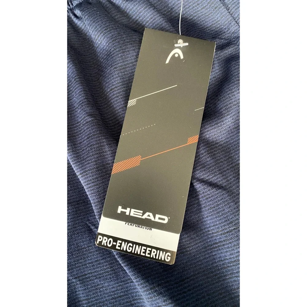 HEAD Mens Performance Athletic Shorts Navy Heather Size Small NWT HEM203SH02017